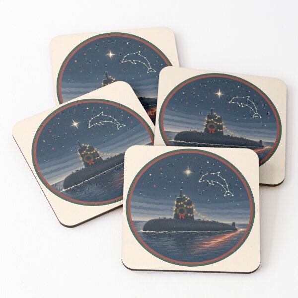 Item preview, Submarine Christmas Lights Under Winter Stars designed and sold by SublimeMusings.