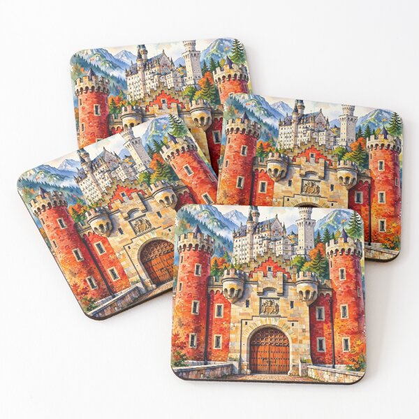 Item preview, Germany — Neuschwanstein Castle — Golden Light Over Bavaria. designed and sold by DibujandoPorfa.