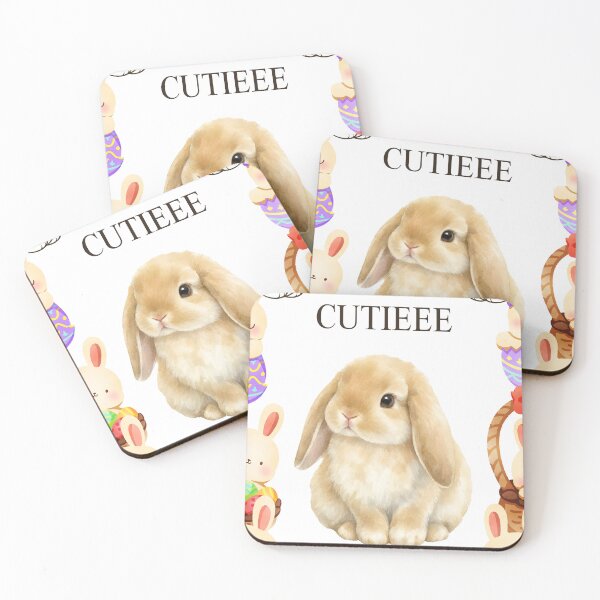 Item preview, CUTIEEE Cute Easter Bunny Watercolor Aesthetic designed and sold by ArtsbyJazzi.