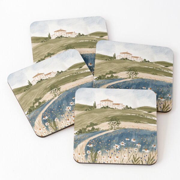 Item preview, Tuscan Landscape Wall Art – Italian Countryside Wildflower Print designed and sold by egawlik.