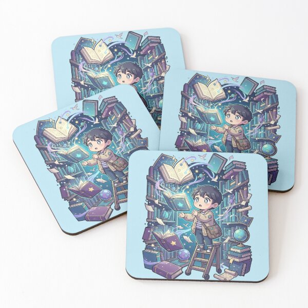 Item preview, Magical Library Floating Books and Celestial Reader designed and sold by mood-draftsman.