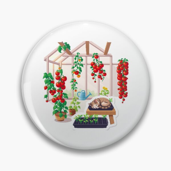 Item preview, Cozy Pixel Greenhouse: Tomato Vines designed and sold by One More Run.