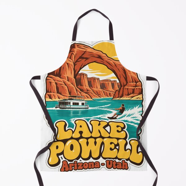 Item preview, Lake Powell Arizona Utah Retro Houseboat Wakeboard Red Rock Arch Vintage Travel Souvenir designed and sold by North Shore Prints.