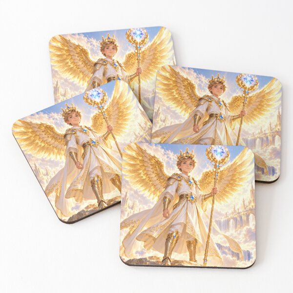 Item preview, Michael the Golden Angel with Magical Diamond Staff designed and sold by Evans-Designs.