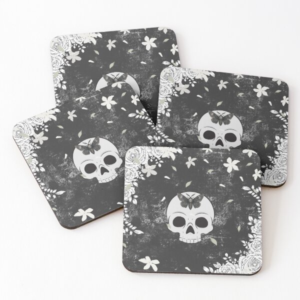 Item preview, Gothic Skull and Death's-Head Moth with Roses Illustration designed and sold by Lougud.