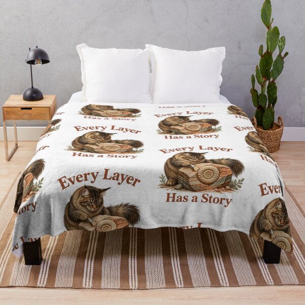 Item preview, Maine Coon Fossil Cat – Every Layer Has a Story designed and sold by PurrBloom Studio.