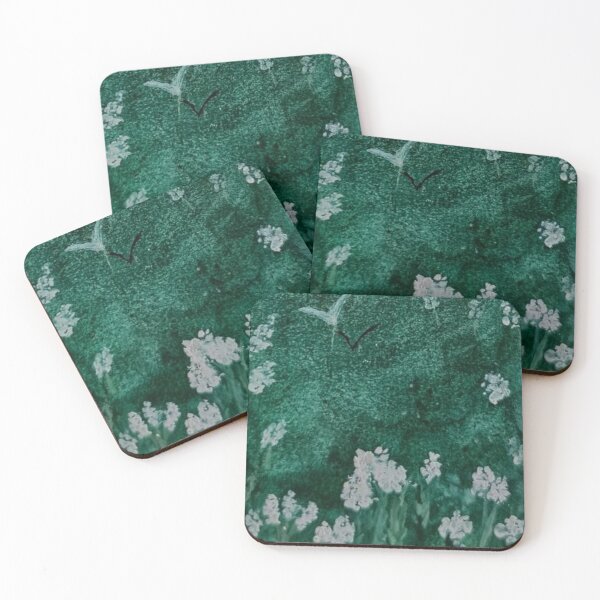 Item preview, Green Wildflower Meadow Watercolor Painting designed and sold by Cozyworld Studio.