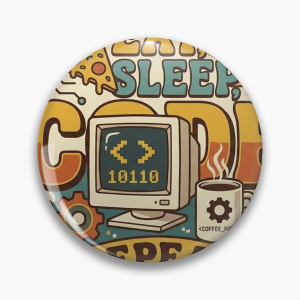 Item preview, Retro Vintage Eat Sleep Code Repeat Programmer Coder Mug Shirt designed and sold by abdoreds.