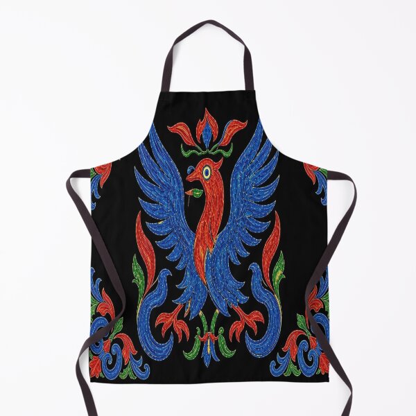 Item preview, Traditional Slavic Firebird Crest Luxury Phoenix Folk Art Pattern designed and sold by Breezes-of-Ida.
