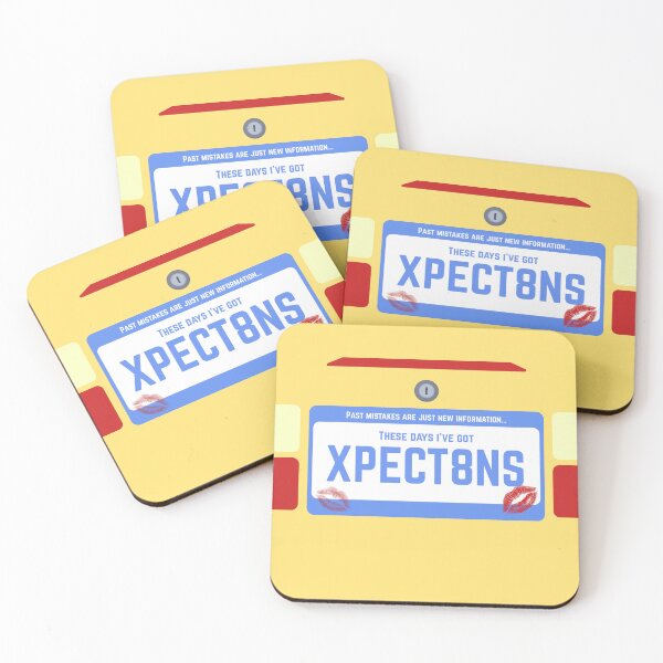 Item preview, ‘Expectations’ song-inspired licence plate digital art | car version designed and sold by QuillPrints.