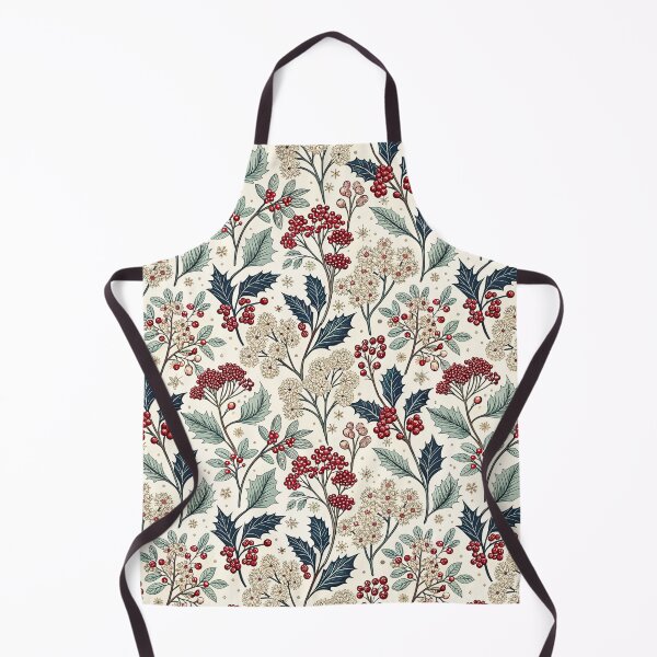 Item preview, Winter Holly Berry Botanical Pattern designed and sold by Storybook Botanica.