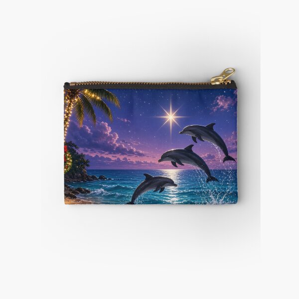 Item preview, Dolphins Leaping Under a Christmas Star at Sea designed and sold by SublimeMusings.
