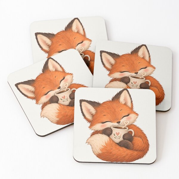 Item preview, Cozy Little Fox with Coffee Cute Autumn Cottagecore Aesthetic T-Shirt designed and sold by Sobalvarro Art & Apparel.