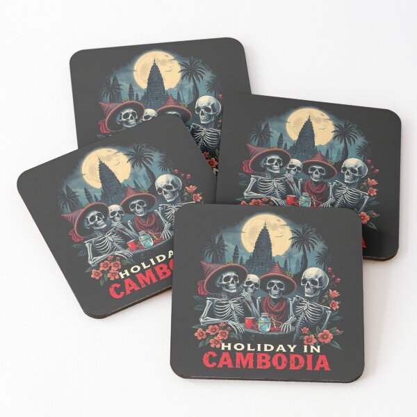 Item preview, Holiday in Cambodia - Funny Skeleton Vacation designed and sold by ERODED SELF.