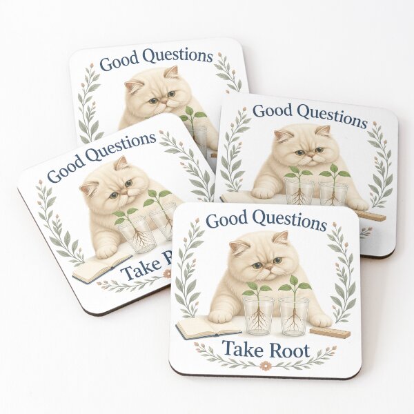 Item preview, Persian Botany Cat – Good Questions Take Root designed and sold by PurrBloom Studio.