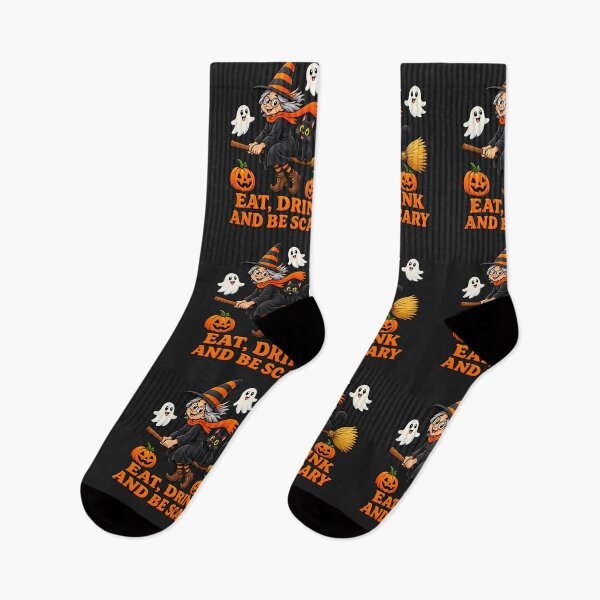Item preview, Halloween Witch flying with cat ghosts and pumpkin's  designed and sold by JamesDunican.
