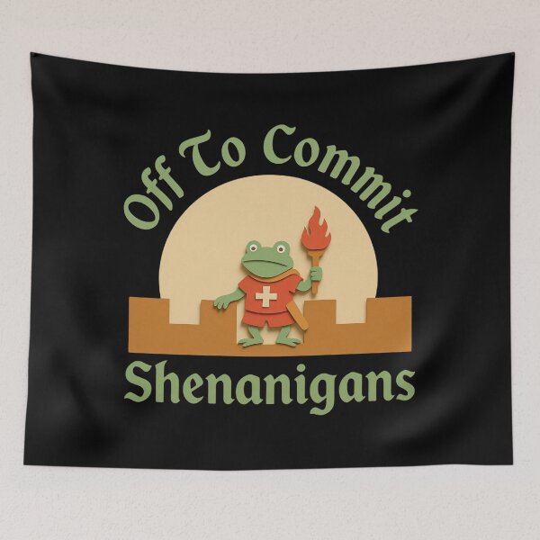 Item preview, Off to Commit Shenanigans Frog designed and sold by Positive&FunnyThings.