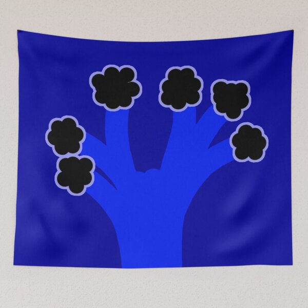 Item preview,  Minimalist Blue Tree Art - Abstract Black Cloud Orbs designed and sold by AWADHESH  CHAURASIA.