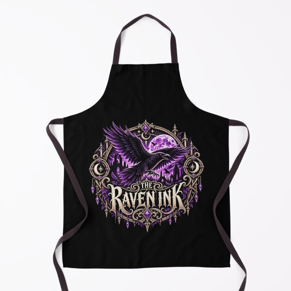 Item preview, Gothic Raven in Flight – Purple Moon Victorian Raven Art designed and sold by TheInkRaven.