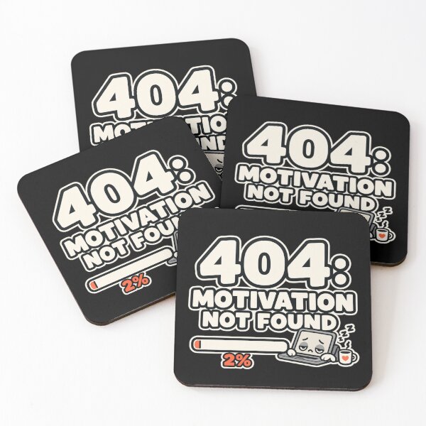 Item preview, 404 Motivation Not Found Funny Computer Design designed and sold by DesignsDominus.