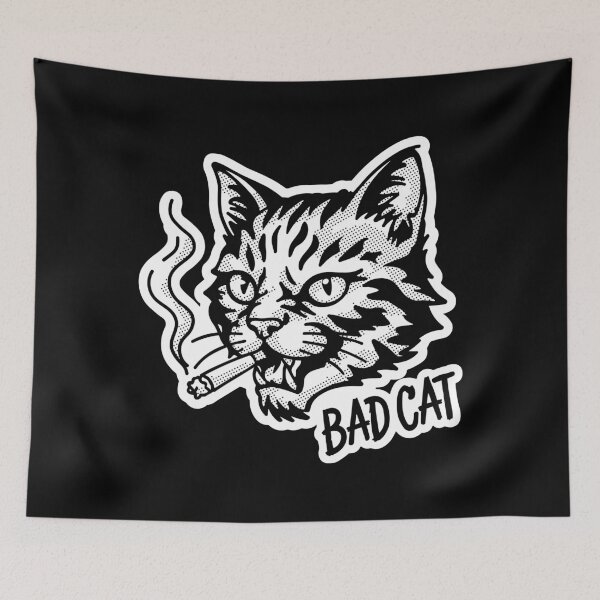 Item preview, Bad Cat Vintage Smoking Cat designed and sold by Zerhof.