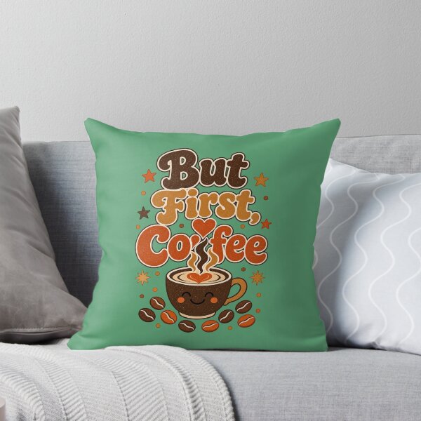 Item preview, Retro Groovy But First Coffee Cute 70s Coffee Lover designed and sold by InkWeaveShop.