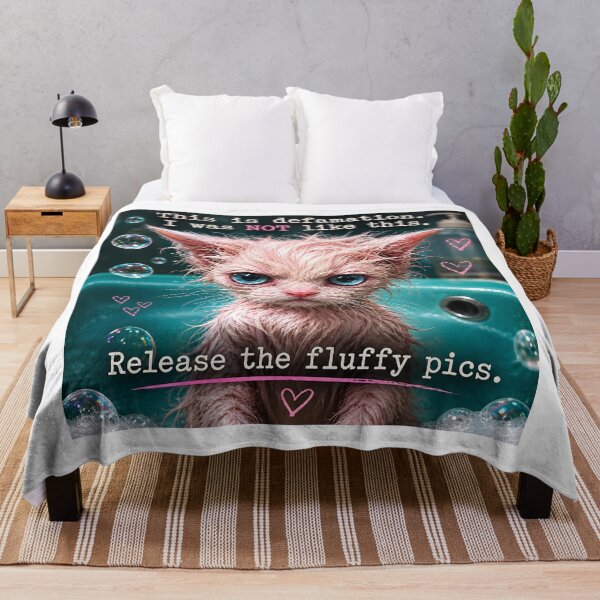 Item preview, This Is Defamation I Was NOT Like This Release The Fluffy Pics Funny Wet Cat Meme designed and sold by IRON SIREN.