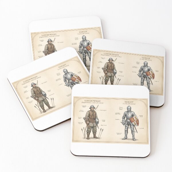 Item preview, 15th Century English Longbowman & Knight Diagram Illustration designed and sold by FanCThis.