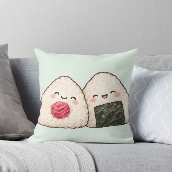 Item preview, Cute Kawaii Onigiri Friends Happy Rice Balls Japanese Food Aesthetic T-Shirt designed and sold by Sobalvarro Art & Apparel.