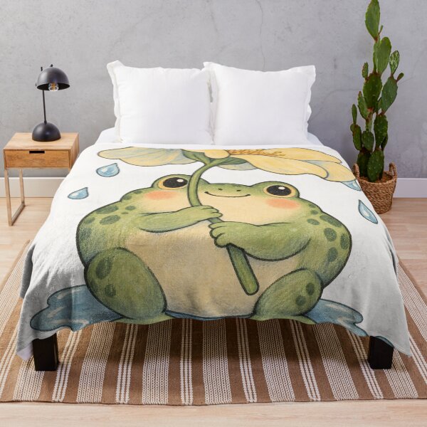 Item preview, Cute Froggy Rainy Day Flower Umbrella Cottagecore Kawaii Frog T-Shirt designed and sold by Sobalvarro Art & Apparel.