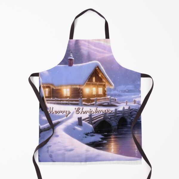 Item preview, Cozy Snowy Log Cabin at Sunset designed and sold by Deepsleepstudio.