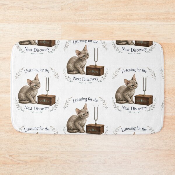 Item preview, Devon Rex Sound Science Cat – Listening for the Next Discovery designed and sold by PurrBloom Studio.
