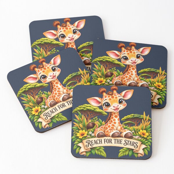 Item preview, Reach For The Stars – Cute Baby Giraffe & Safari Nature designed and sold by thirtyonestars.