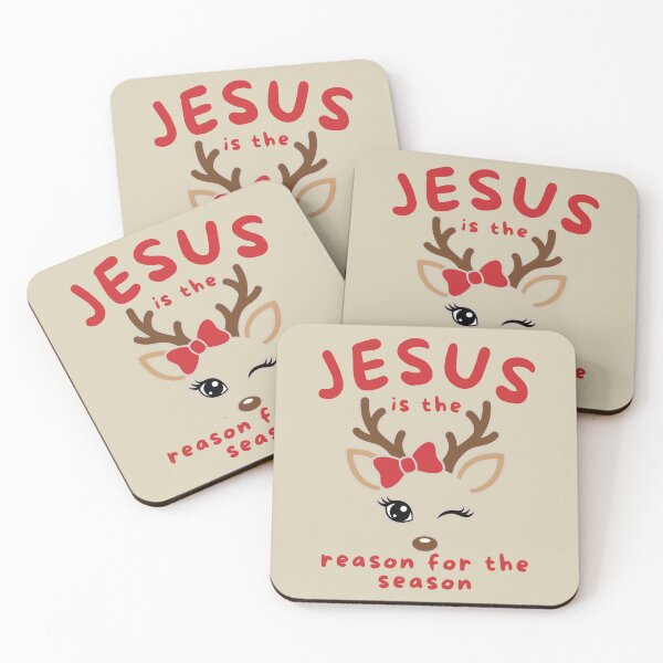 Item preview, Jesus Is The Reason For The Season Christmas Reindeer Cute Holiday Gift designed and sold by Forevermore.