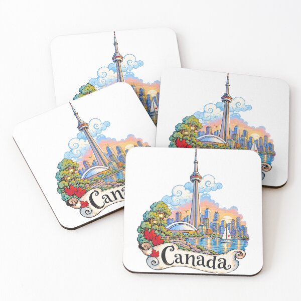 Item preview, Toronto CN Tower Canada Travel Illustration designed and sold by EdwinkOne.