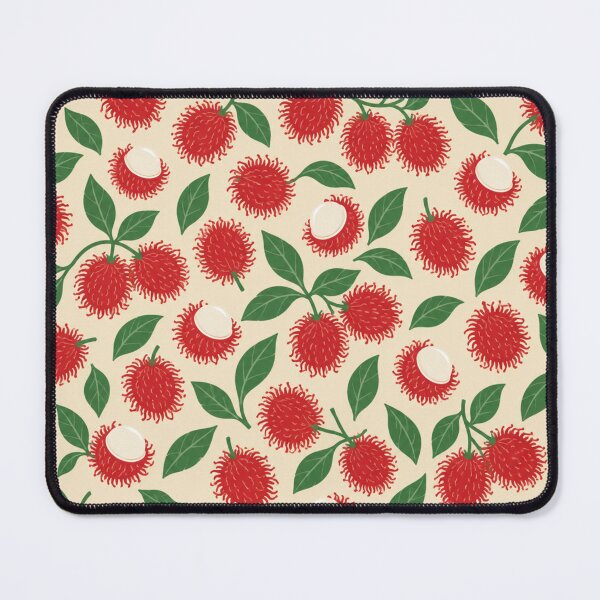 Item preview, Rambutan Pattern | Tropical Hairy Red Fruit Botanical Scatter on Cream designed and sold by StickyGuys.