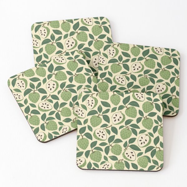 Item preview, Cherimoya Pattern | Custard Apple Tropical Fruit Botanical Scatter designed and sold by StickyGuys.