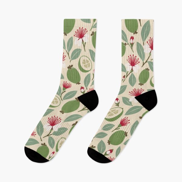 Item preview, Feijoa Pattern | Pineapple Guava Fruit and Flowers Botanical Scatter designed and sold by StickyGuys.