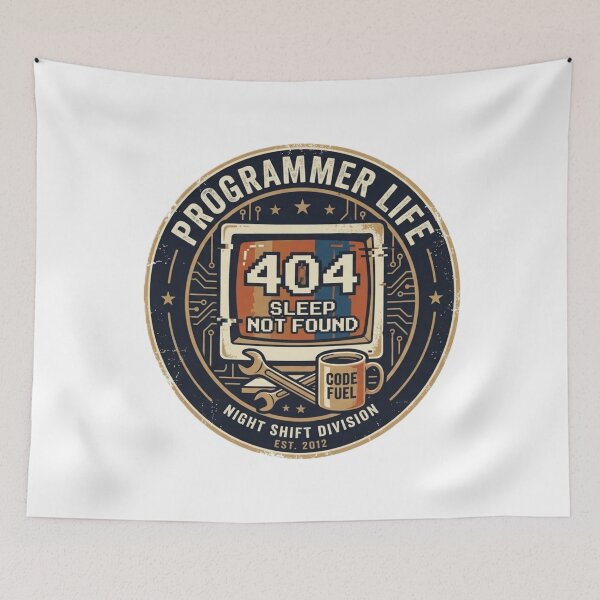 Item preview, 404 Sleep Not Found Funny Coder Programmer Gamer Retro Tech Shirt designed and sold by abdoreds.