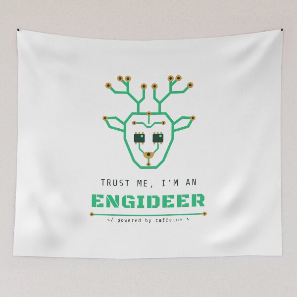 Item preview, Trust Me, I'm an Engideer - Circuit Board Deer designed and sold by SailWolf--.