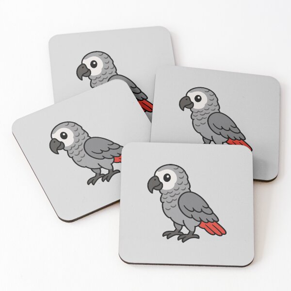 Item preview, Cute Cartoon African Grey Parrot designed and sold by WildlifeDoodle.