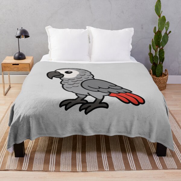 Item preview, Cute Cartoon African Grey Parrot designed and sold by WildlifeDoodle.