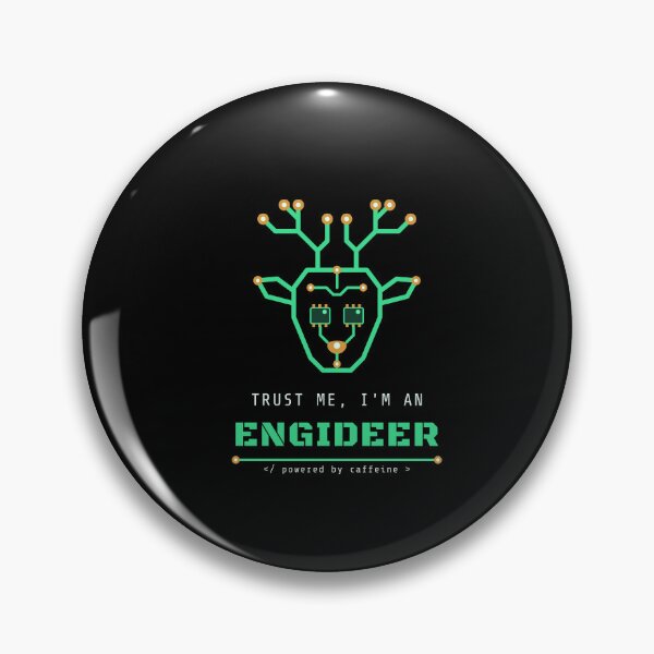 Item preview, Trust Me, I'm an Engideer - Circuit Board Deer - Black Background designed and sold by SailWolf--.
