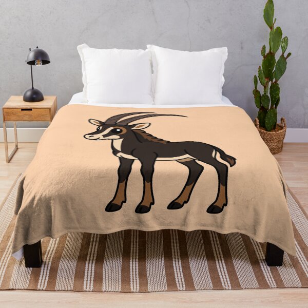 Item preview, Cute Cartoon Sable Antelope designed and sold by WildlifeDoodle.