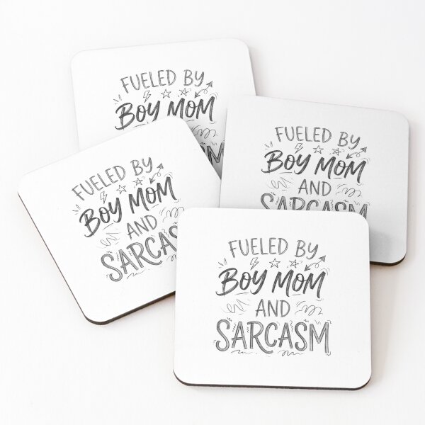 Item preview, Fueled By Boy Mom And Sarcasm Funny Hand-Drawn Sketch designed and sold by CraftyUniverse.
