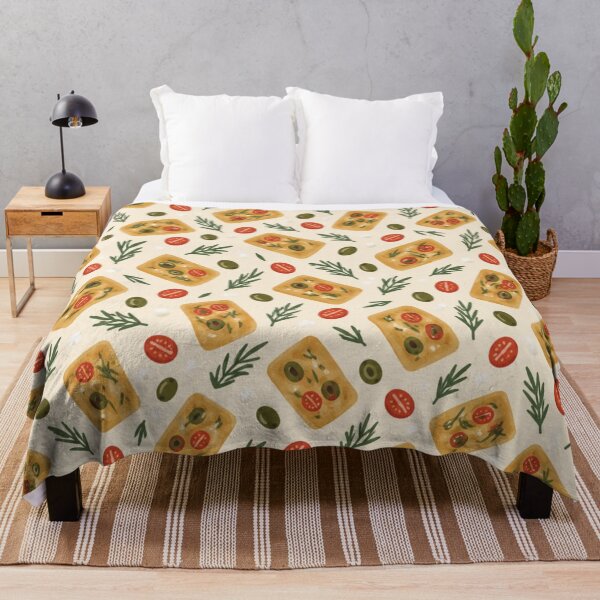 Item preview, Focaccia Pattern | Dimpled Italian Bread with Rosemary, Tomatoes and Olives designed and sold by StickyGuys.