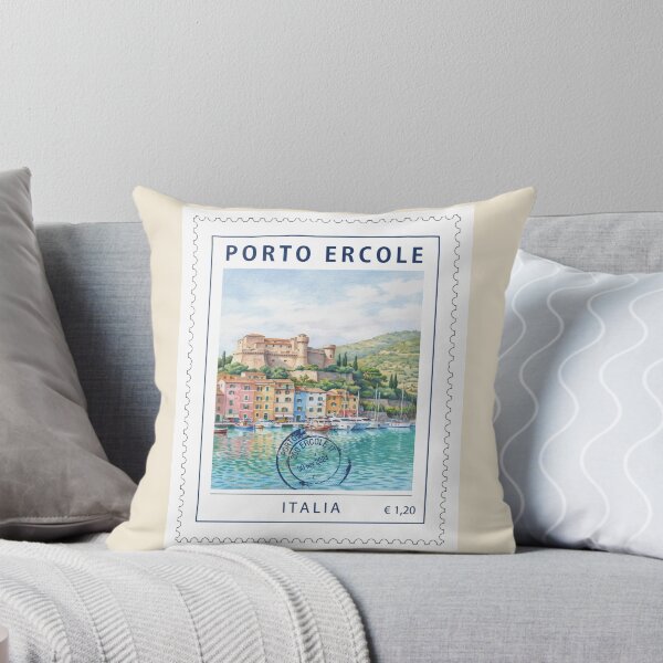 Item preview, Porto Ercole Tuscany Italy Harbour Stamp Art Print designed and sold by stickercuffs.
