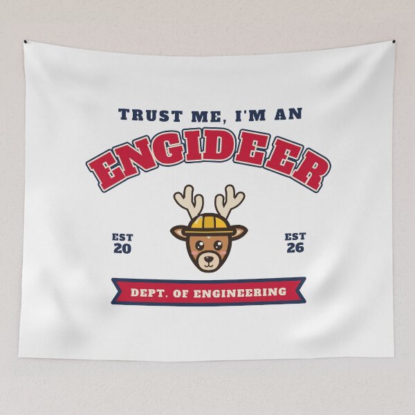 Item preview, Trust Me, I'm an Engideer - Varsity Deer designed and sold by SailWolf--.