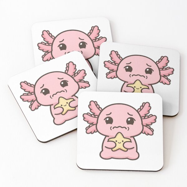 Item preview, Anxious Axolotl Hugging a Tiny Plush designed and sold by The Cozy Critter Club.