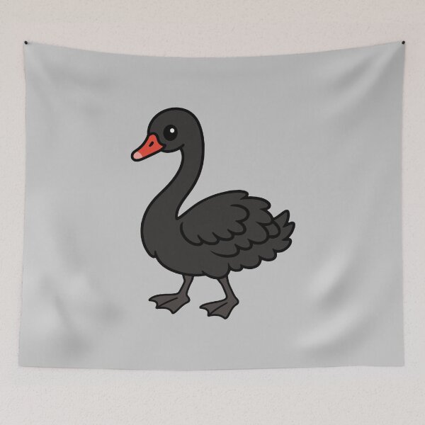 Item preview, Lindo cisne negro de dibujos animados designed and sold by WildlifeDoodle.